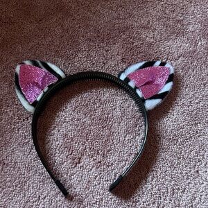 Pink Glitter Cat Ear Headband